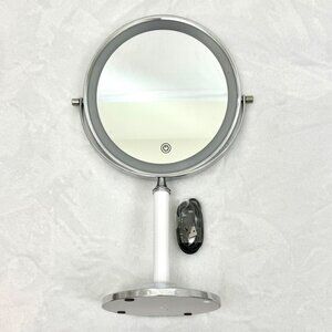 Lovespejo 8" Rechargeable Lighted Makeup Mirror 1x/7x 3 Color Brightness Chrome
